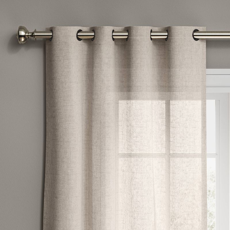 1pc Light Filtering Textured Weave Window Curtain Panel - Threshold™, 3 of 8