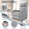 Recliner Chair for Adults, Lazy Recliner Ergonomic Adjustable Single Sofa Enhanced with Side Pocket, Tall Back, Wide Arms & Padded Seat - 3 of 4