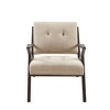 Okak Leisure Accent Chair with Comfy Tufted Back Upholstery Solid Wood Mid-Century Stylish Reading Armchair for Living Room Waiting Room - 4 of 4