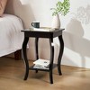 Tangkula Accent Side Table Sofa End Table Nightstand Coffee Table w/ Storage Shelf Brown - 4 of 4