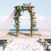 Outsunny 79in Wooden Garden Arbor Arch Trellis with Classic Countryside Style, Pergola Style Roof for Climbing Vines for Ceremony Party Weddings - 2 of 4
