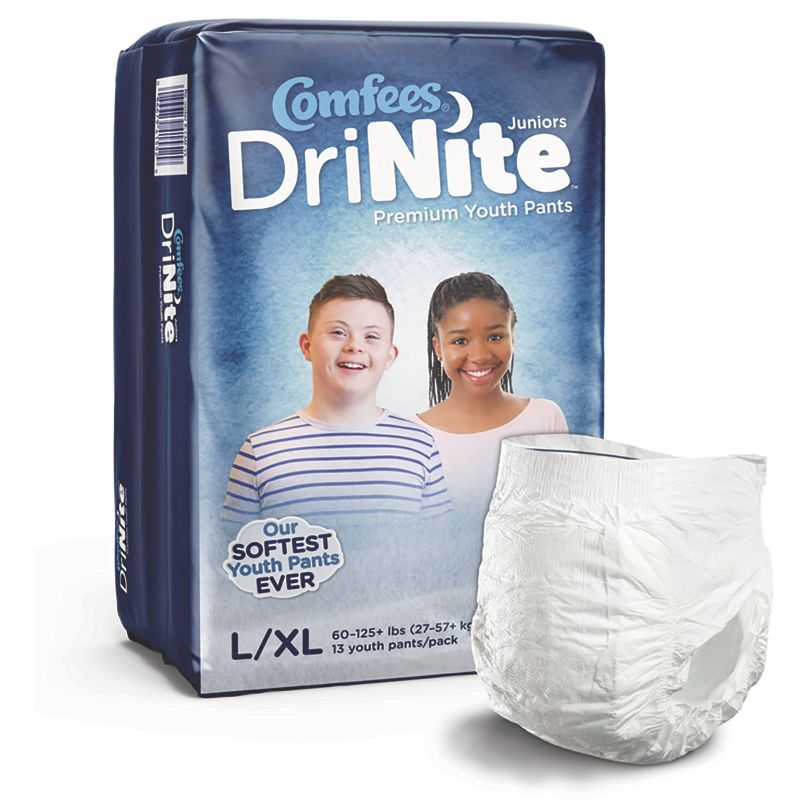 Comfees DriNite Juniors Youth Absorbent Underwear Large / X-Large, 1 of 7