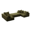 NicBex Couches for Living Room 162" Cloud Sofa Sectional Sofa Couch Set L Shaped Free Combination Sofa Couch With 6 Pillows - 3 of 4