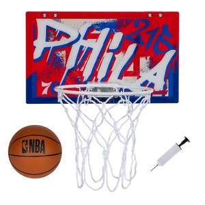NBA Philadelphia 76ers Over The Door Mini Basketball Hoop - 1 of 4
