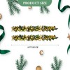 6 FT Pre-lit Christmas Garland  Gold Xmas Garlands with Ribbon, Ball Ornaments, Pine Cones, Star, Battery Operated with 20 LED Lights, Luxury - 2 of 4