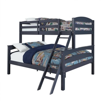 Twin Over Full Melvin Wood Kids' Bunk Bed Blue - Room & Joy : Target