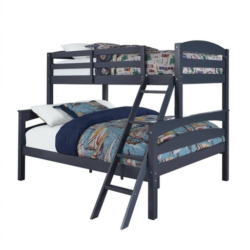 Blue bunk beds twin deals over full