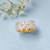 Ross-Simons 7.30 ct. t.w. Multi-Cut CZ Floral Eternity Band in 18kt Gold Over Sterling - 4 of 4