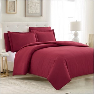 Soft Brushed Microfiber Duvet Cover & Sham Set - Mellanni - 1 of 4