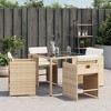 vidaXL Patio Chairs with Cushions Outdoor Furniture 4 Pcs Beige Poly Rattan - 3 of 4