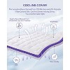Itopfox Dual Layer Memory Foam Mattress Topper with Cooling Gel and Pillow Top, Rayon Bamboo Cover, 7-Zone Egg Crate Design - 2 of 4