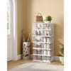 SONGMICS Shoe Boxes,Stackable Shoe Storage Organizer, Set of 2 Integraed Shoe Cabinets, Foldable and Portable - 2 of 4