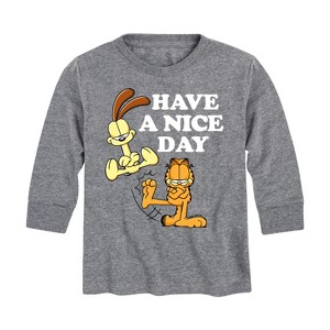 Boys' - Garfield - Have A Nice Day Long Sleeve Graphic T-Shirt - 1 of 4