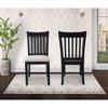 NicBex Dining Chair Set of 2 Modern Leather Kitchen Armless Accent Chair with Wood Legs for Dining Room,Black - 2 of 4
