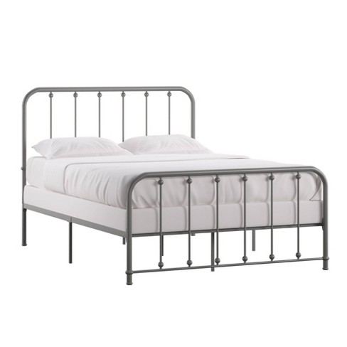 Full Henslowe Beaded Headboard Metal Bed Gray - Inspire Q : Target