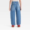 Girls' Barrel Leg Jeans - Cat & Jack™ Medium Wash - 2 of 3