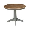 36" Magnolia Round Top Dining Table with 12" Leaf - International Concepts - image 3 of 4