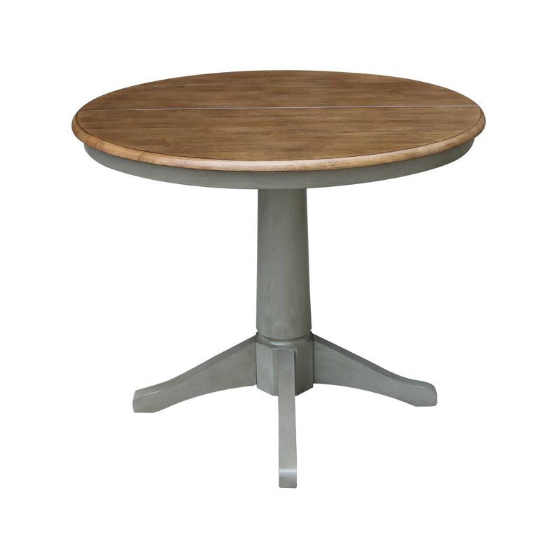36" Magnolia Round Top Dining Table with 12" Leaf - International Concepts, 4 of 12