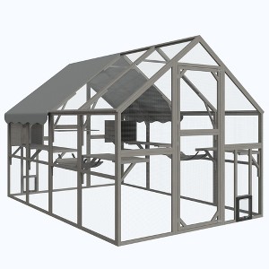 Heynemo Outdoor Cat House for Multiple-Cats: Wooden Cat Shelter with Weatherproof Roof, Easy Access & Ventilation, Large Pet Catio for Feral Cats - 1 of 4