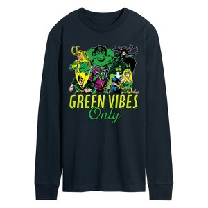 Men's - Marvel - St. Patrick's Day Green Vibes Only Long Sleeve Graphic T-Shirt - 1 of 4