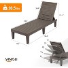 VINGLI Outdoor Chaise Lounge Chair, Waterproof 5-Position Adjustable Recliner, Easy Assembly Patio Sun Lounger for Pool Garden Yard - 3 of 4