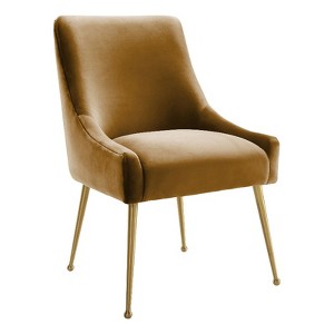 TOV Furniture Beatrix Velvet Side Chair in Cognac Orange Finish - 1 of 4
