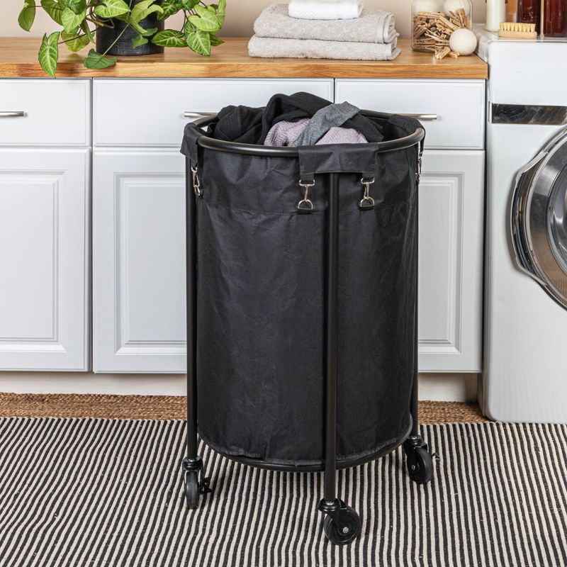 Household Essentials Round Laundry Hamper, 2 of 8