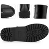 BLISSFUL STEP Platform Block Heel Booties with Zipper Dressy Combat Boots for Women - 3 of 4