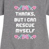 Girls' - Instant Message - Rescue Myself Graphic Short Sleeve Fleece Dress - 2 of 4