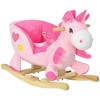 RUVALINO Baby Bouncers and Rockers, Baby Rocking Horse, Kids Riding Horse Rocking Chair, Plush Stuffed Rocking Animals, Pink, 25.5"*13.75"*17.75" - 4 of 4