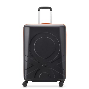 United Colors of Benetton x DELSEY PARIS Medium Checked Fabrica 24" Hardside Spinner Suitcase - Black - 1 of 4