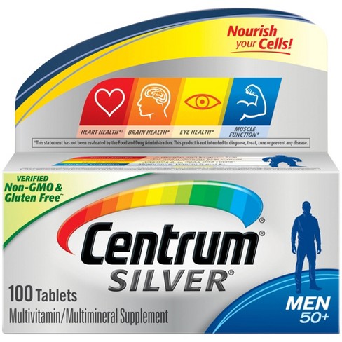 Centrum Silver Men 50 Multivitamin Multimineral Supplement Tablets 100ct Target