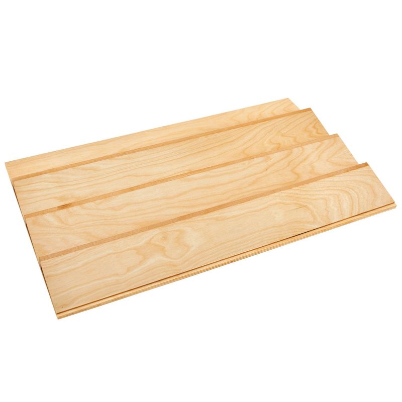 Rev-A-Shelf 4SDI 3-Tier Trim-to-Fit Wooden Spice Drawer Storage Organizer Cabinet Insert, Natural Maple, 1 of 7
