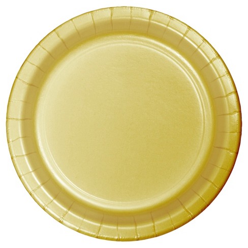 Spritz 60ct Dinnerware Paper Plates, 8.5, Gold, 2-Pack 