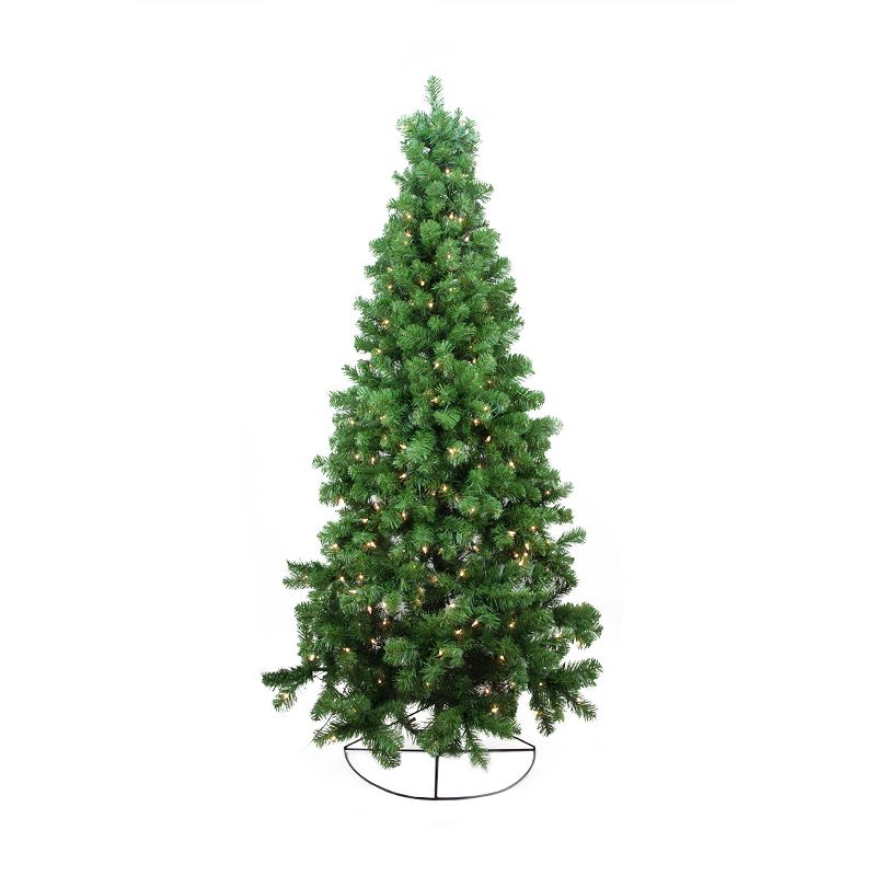Northlight 6' Prelit Artificial Christmas Tree Wall Pine - Clear Lights, 1 of 6