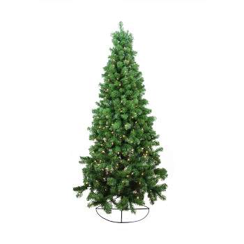 Northlight 6' Prelit Artificial Christmas Tree Wall Pine - Clear Lights