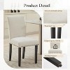 Acekool Upholstered Dining Chairs Set of 2, Nailhead Trim, Sturdy Wood Legs, Fabric Accent Chairs for Dining Room & Kitchen - 3 of 4