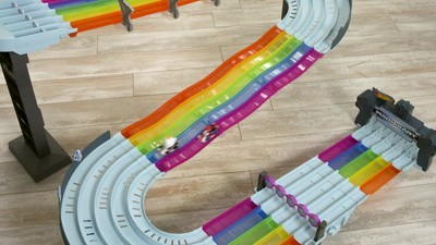 Hot Wheels Mario Kart Rainbow Road Raceway Track Set : Target