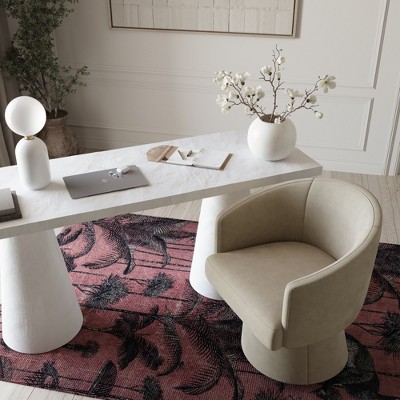 Kristen Light Green Recycled Fabric Rolling Desk Chair