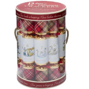 Robin Reed 12 Days of Christmas Crackers, 12-Count 10″ Party Favors, Ages 13+ - 1 of 2