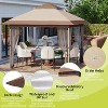 10x10 FT Canopy Tent, Pop Up Gazebo with Mosquito Netting, Adjustable Height Outdoor Gazebo with Wheeled Carry Bag for Backyard, Garden - 2 of 4
