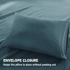 LIVN CO. Solid Brushed Microfiber Deep Pocket Sheet Set with 3M Scotchgard, Teal Cal King - 4 of 4