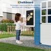 Wooden Kids Playhouse Cottage with Chalkboard, Outdoor Indoor Cottage Toddler Playhouse with Windows, Flowerpot Holders and Working Door - 3 of 4