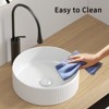Hrinhom 14.6"W Round Bathroom Sink Above Counter,Modern Porcelain Vessel Sink Without Faucet - 4 of 4