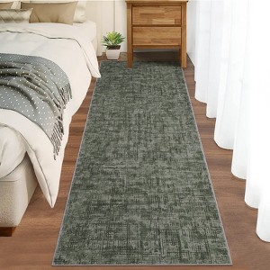 Non-Slip Area Rugs for Living Room Washable, Modern Vintage Floral Printed Low Pile Traditional Soft Durable Floor Mat for Bedroom Dining Room - 1 of 4