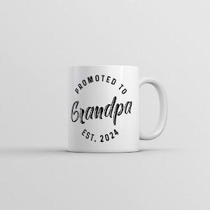 Crazy Dog T-Shirts Promoted To Grandpa 2024 Mug Funny Family Baby Announcement Coffee Cup-11oz - 1 of 4