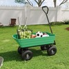 1200Lbs Garden Cart Dump Wagon, Heavy-Duty 4 Wheel Wheelbarrow Yard Cart with 13-Inch All-Terrain Wheels, for Courtyards, Farm and Gardening - 2 of 4