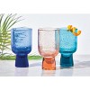 tag Bubble Glass Footed All Purpose Blush Drinkware - 10oz Dishwasher Safe Glasses, 5.25" H x 3" L x 3" W - 2 of 2