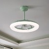 OVAL AIR Piero Contemporary Minimalist 6-Speed Metal Mobile-App/Remote-Controlled Dimmable Smart Integrated LED Ceiling Fan - 2 of 4