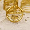 Anna-Kaci Palace Style Adjustable Chunky 18K Gold Open Ring Plated Hammered Dome Statement Jewelry - 2 of 4